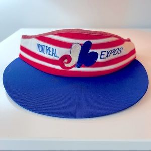 1980s Vintage Montreal Expos Visor with Adjustable Strap